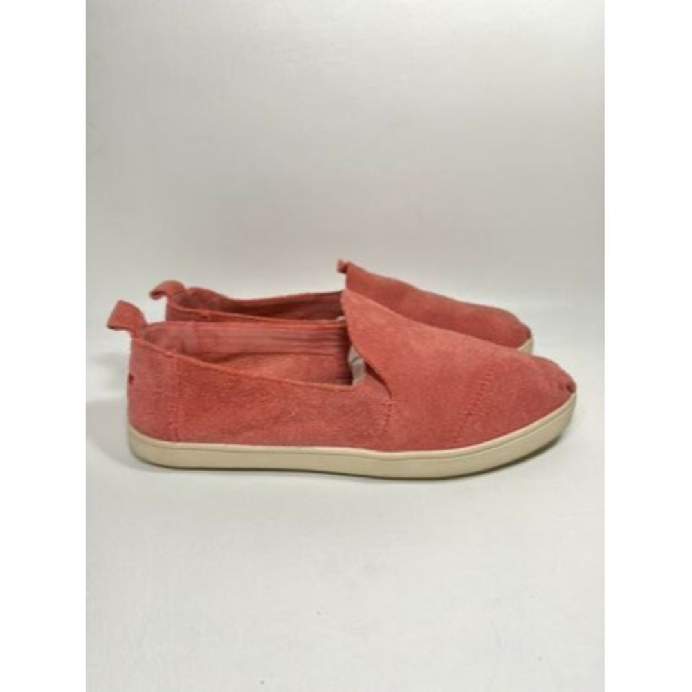 Toms Slip On Rough Full Grain Suede Pink Womens Shoes Size 8